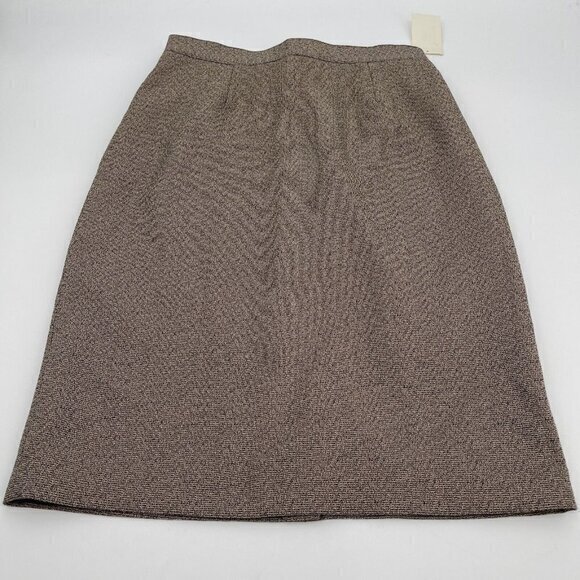 Sag Harbor Dresses & Skirts - Sag Harbor Suit Skirt 10 Womens Brown Lined Straight Pencil Business Casual New